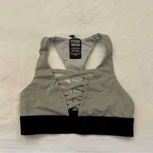 PINK GREY SPORTS BRA